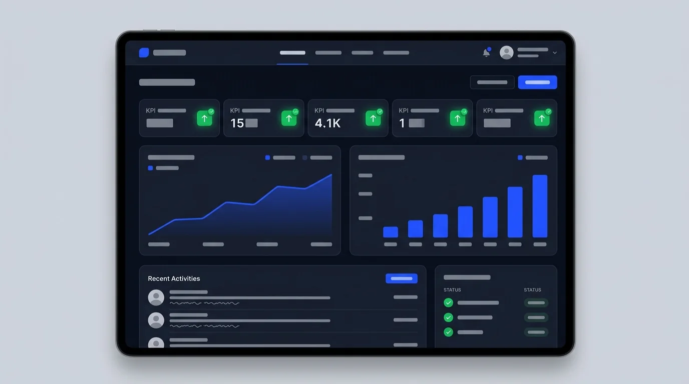 Dashboard de un sistema estabilizado y bajo control